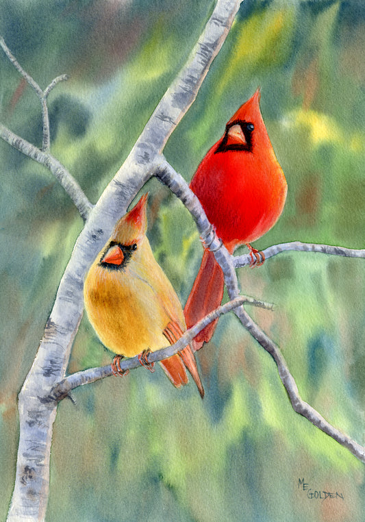 2 Cardinals Giclée Print