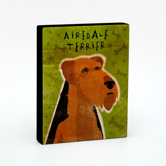 Airedale Terrier No. 1 Dog Art Block