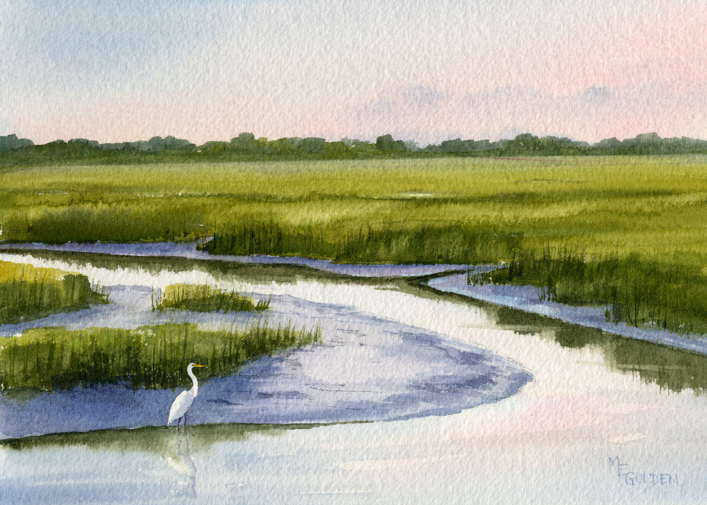 Bald Head Marsh Giclée Print