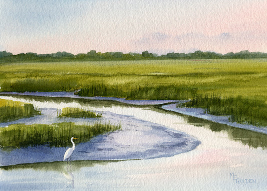 Bald Head Marsh Giclée Print