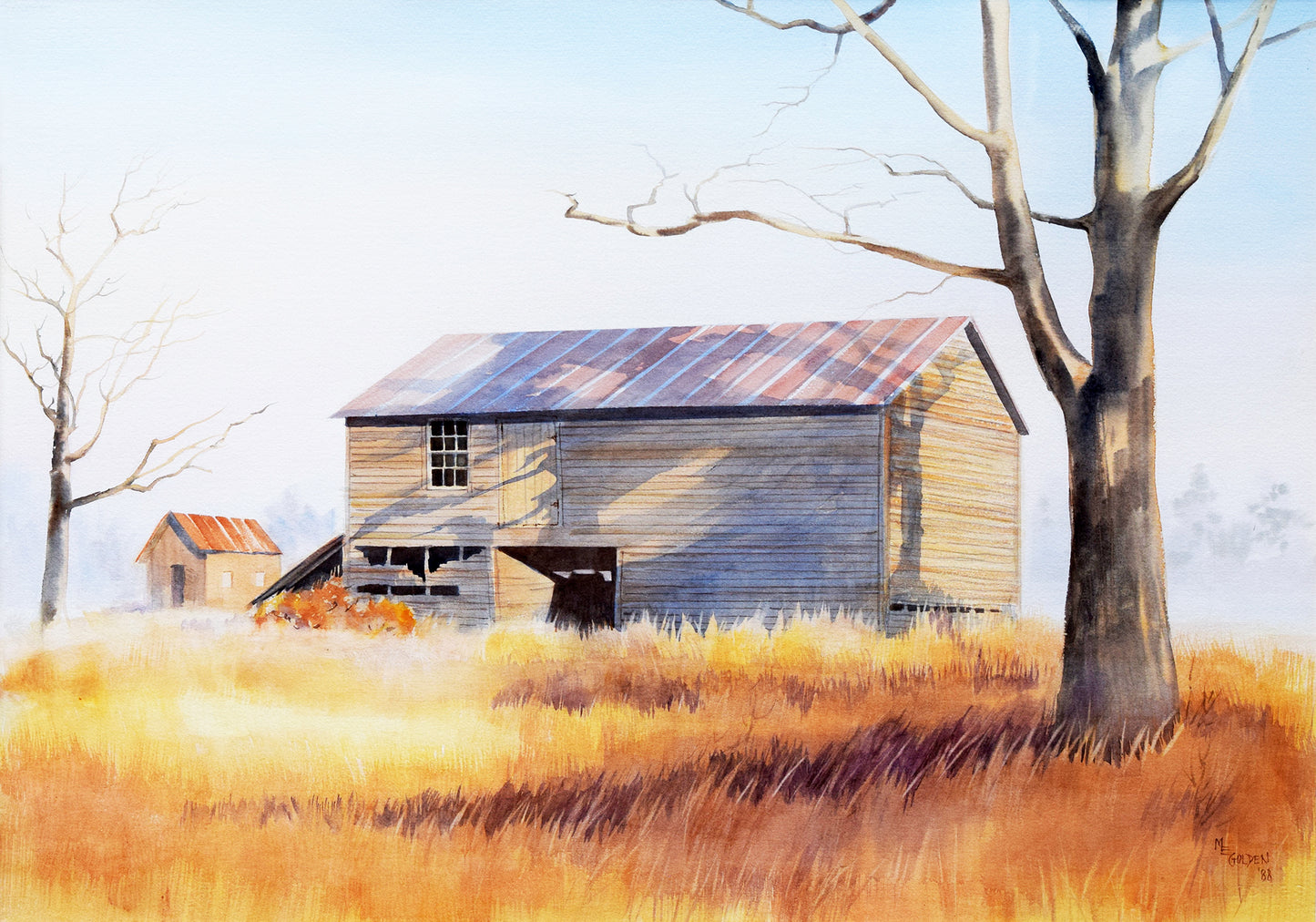 Barn Shadows Giclée Print