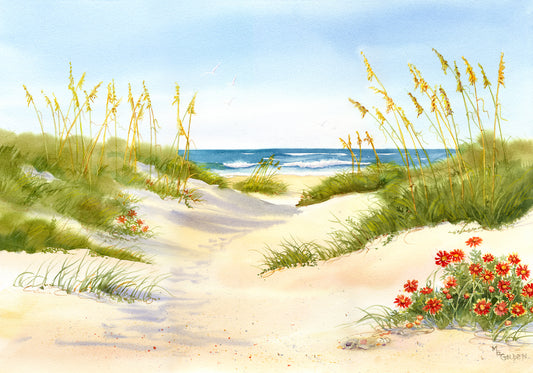 Beach Blankets Giclée Print