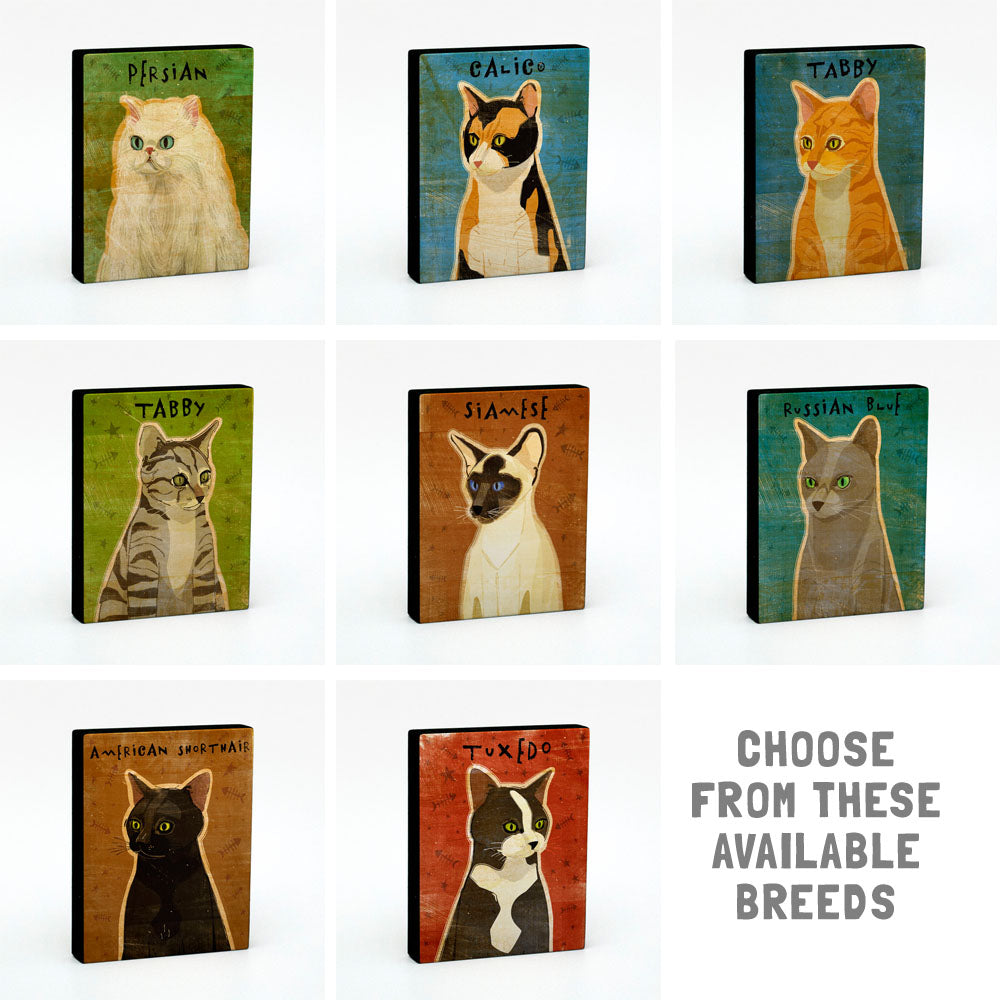 John W. Golden Cat Art Block - Pick the Print - 4 in x 5 in