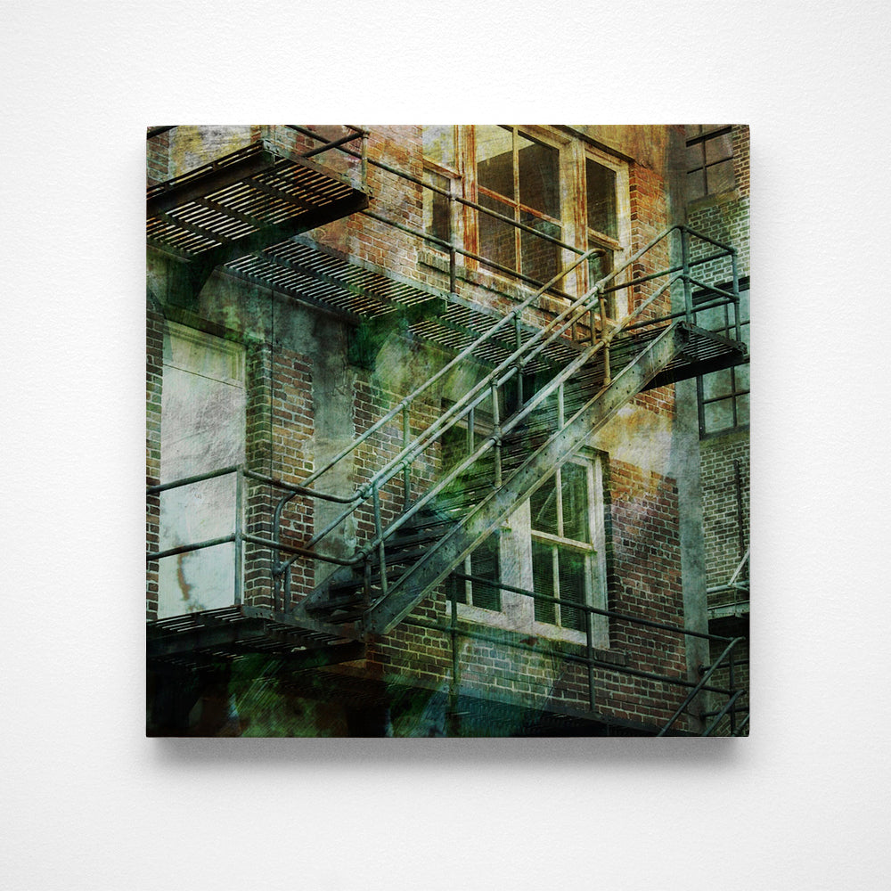 Fire Escape Photograph Art Block or Box