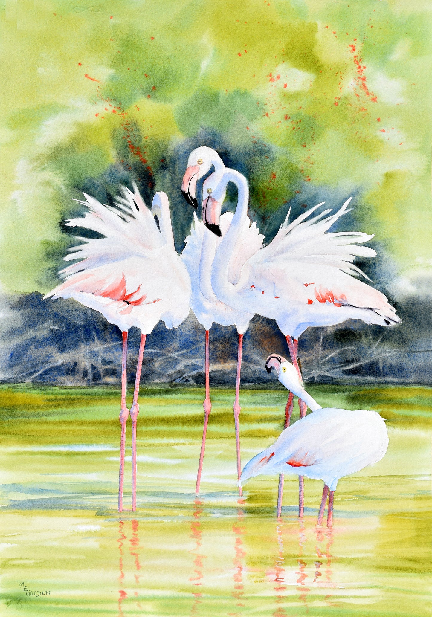 Flamingo Dance Giclée Print