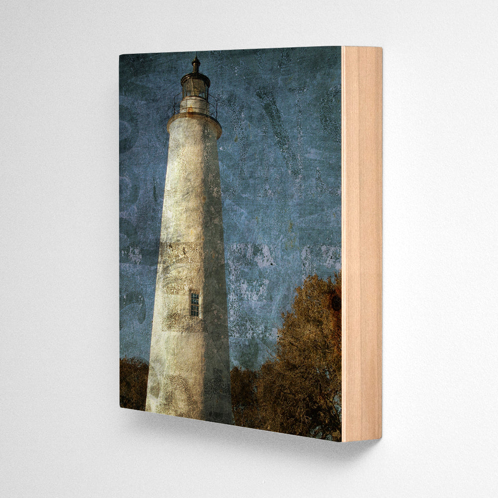 Ocracoke Light Photograph Art Block or Box