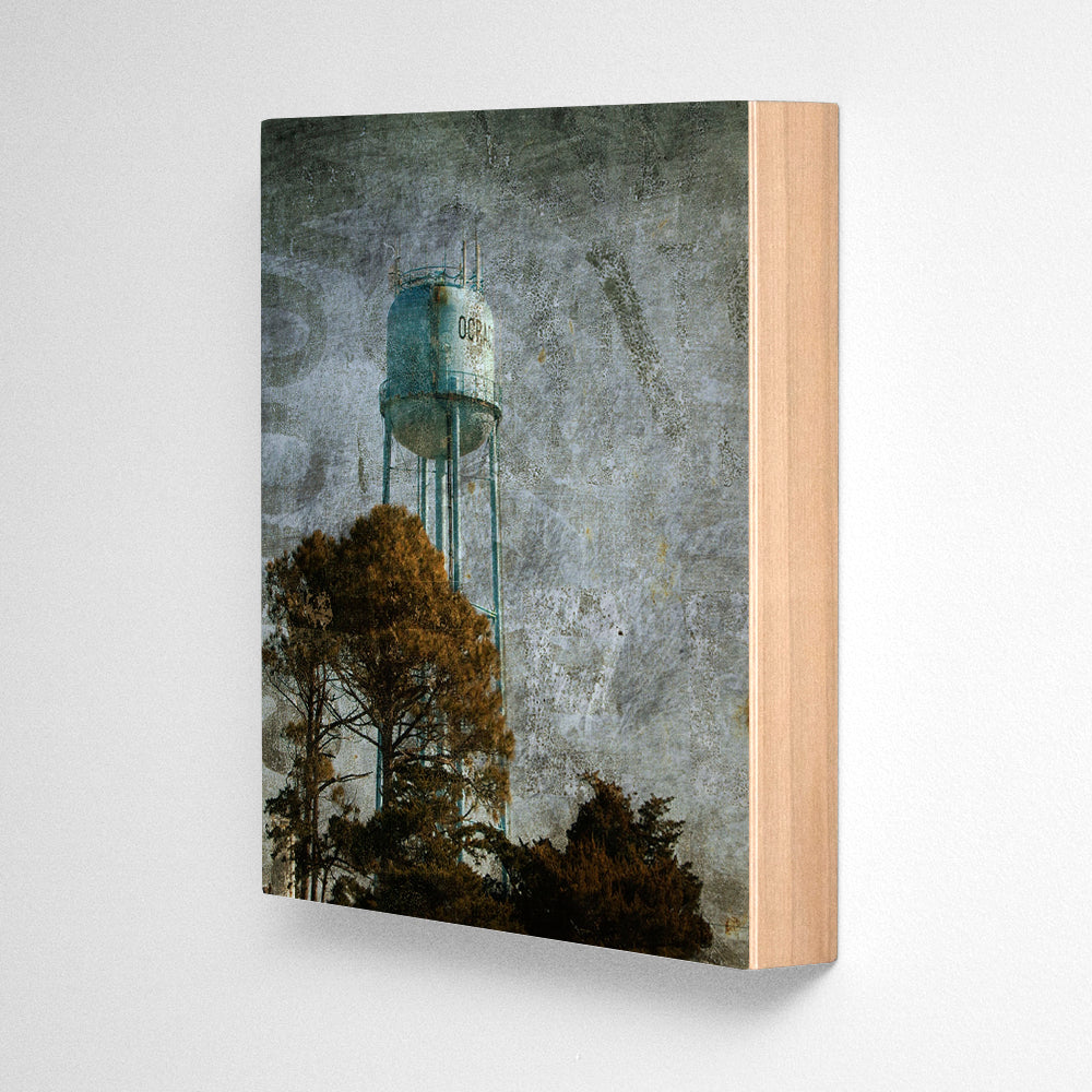 Ocracoke Water Tower Photograph Art Block or Box