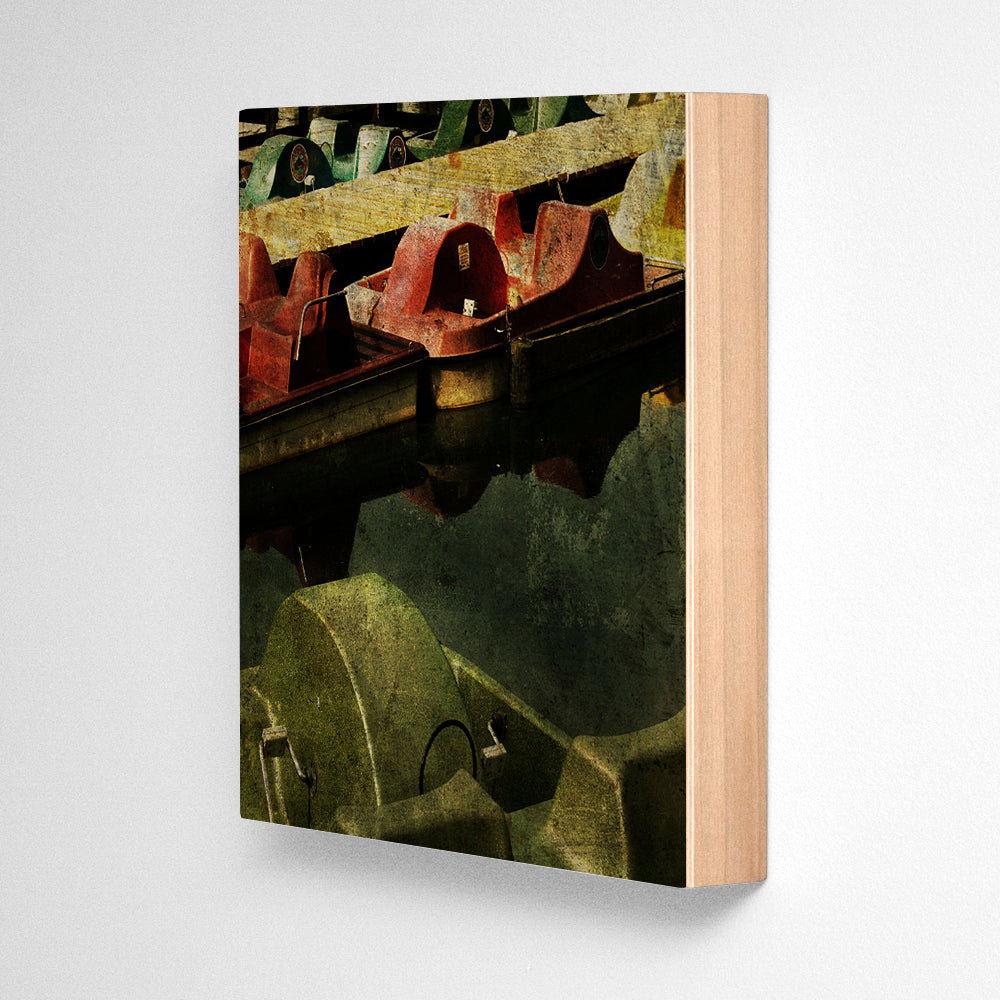 Paddle Boats Photograph Art Block or Box