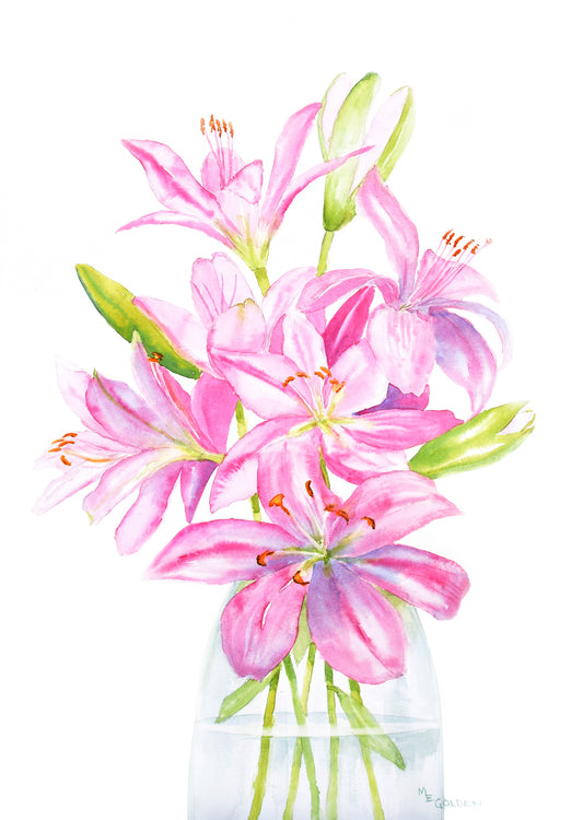 Pink Lilies 2 Giclée Print