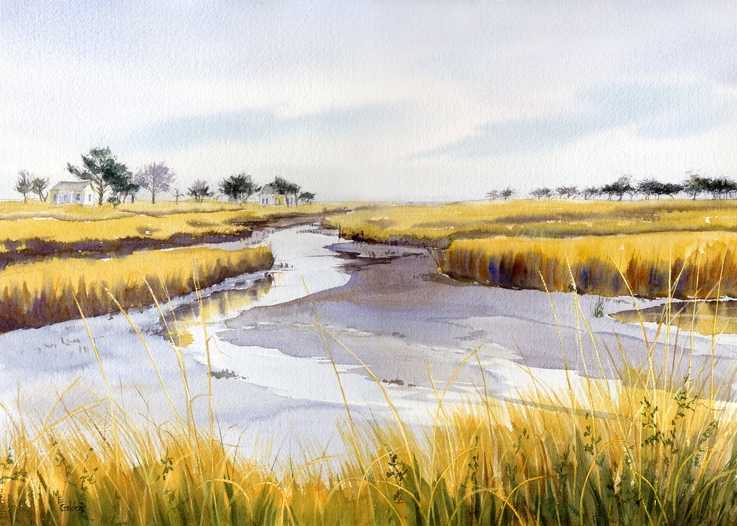 Path to Portsmouth island on NC coast Giclée Print