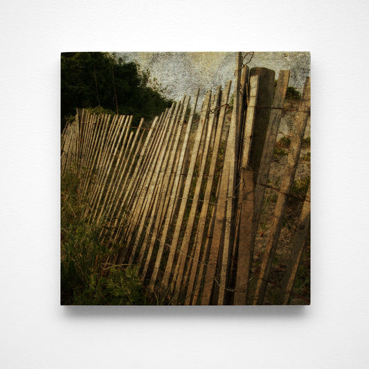 Sand Fence No. 3 Photograph Art Block or Box