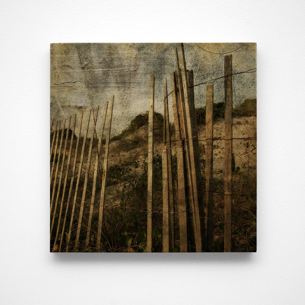 Sand Fence No. 2 Photograph Art Block or Box