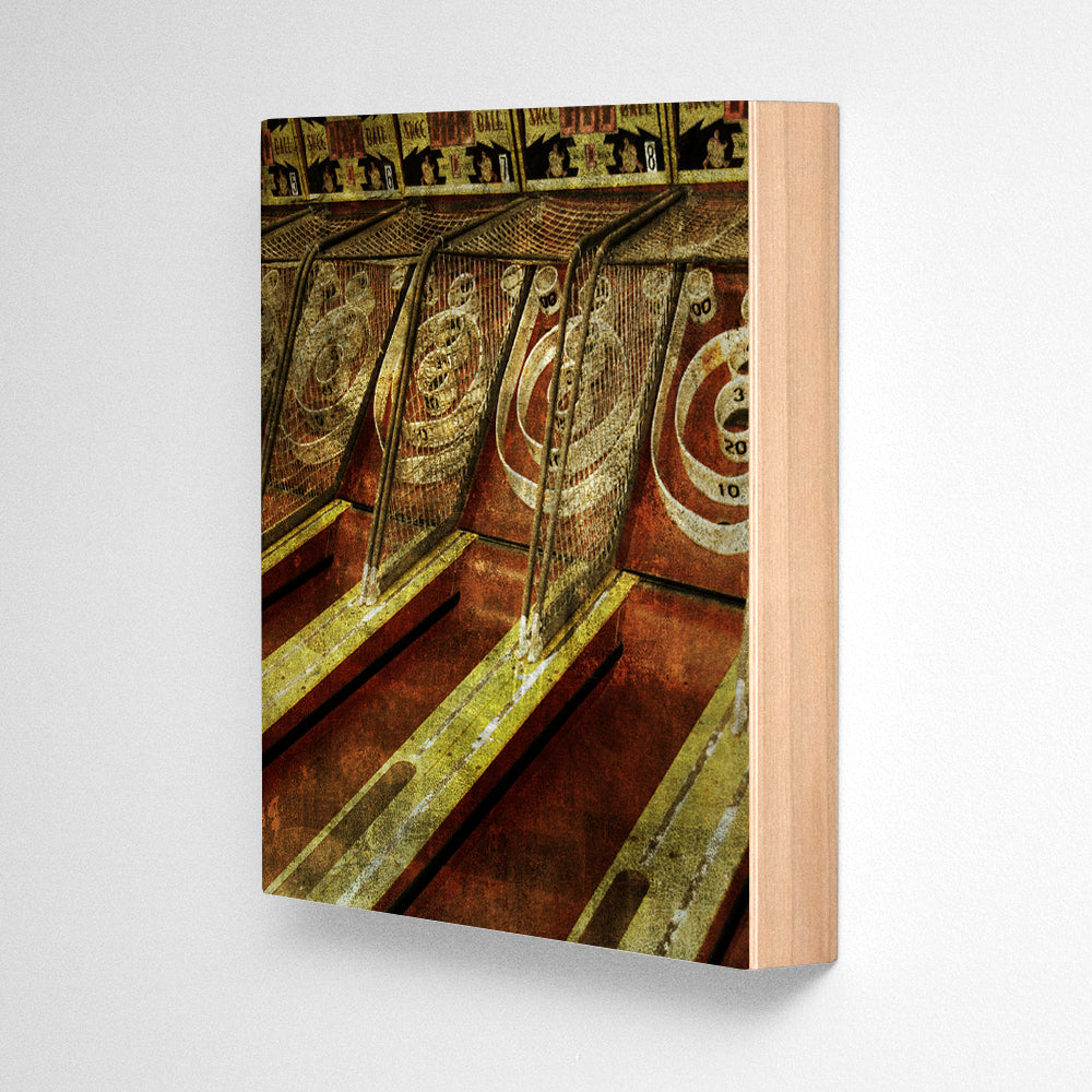 Skee Ball Photograph Art Block or Box