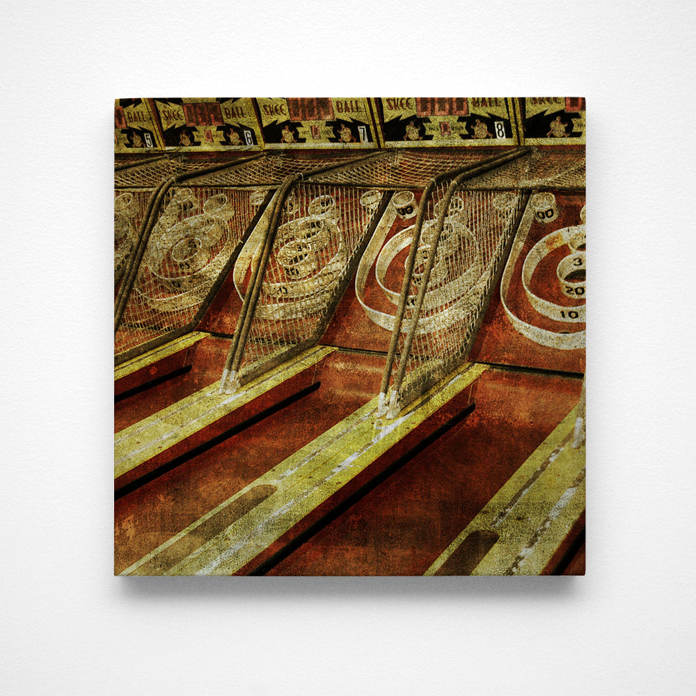 Skee Ball Photograph Art Block or Box