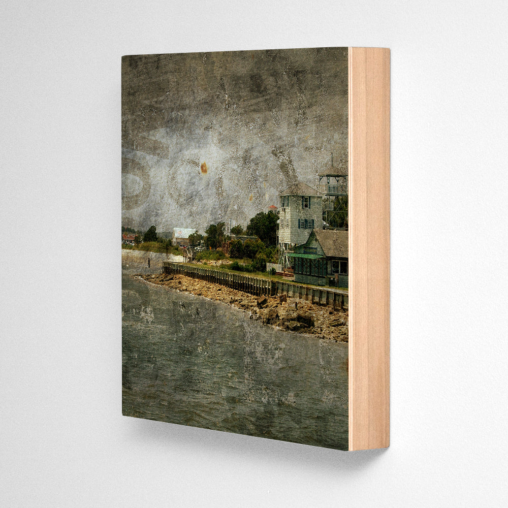 South Port Water Front Photograph Art Block or Box