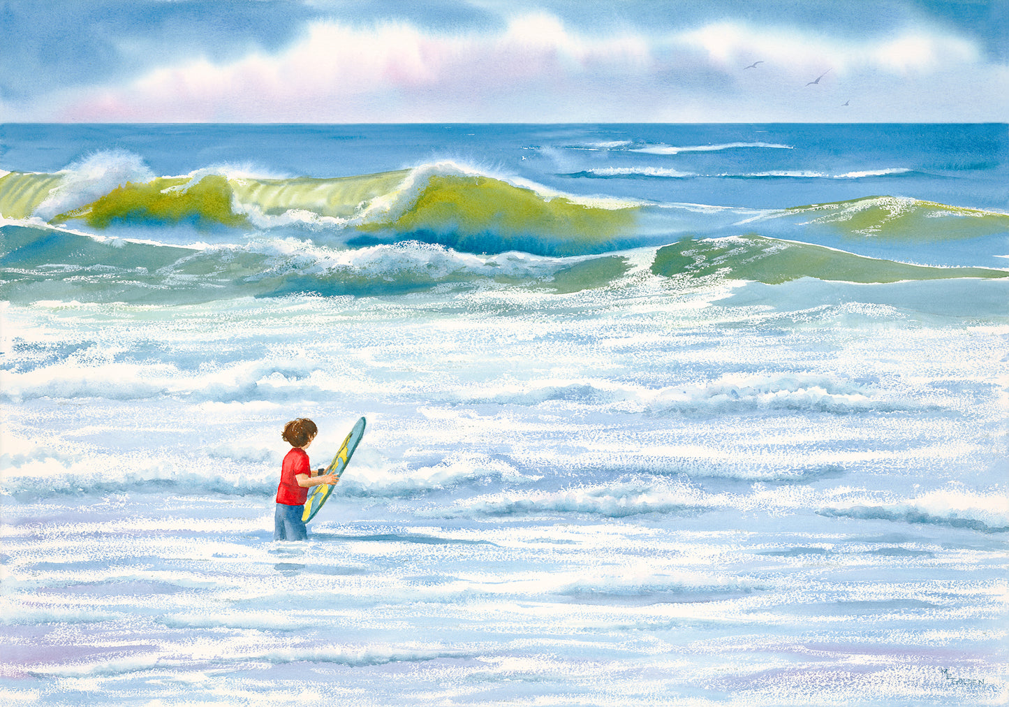 The Boy and the Wave Giclée Print