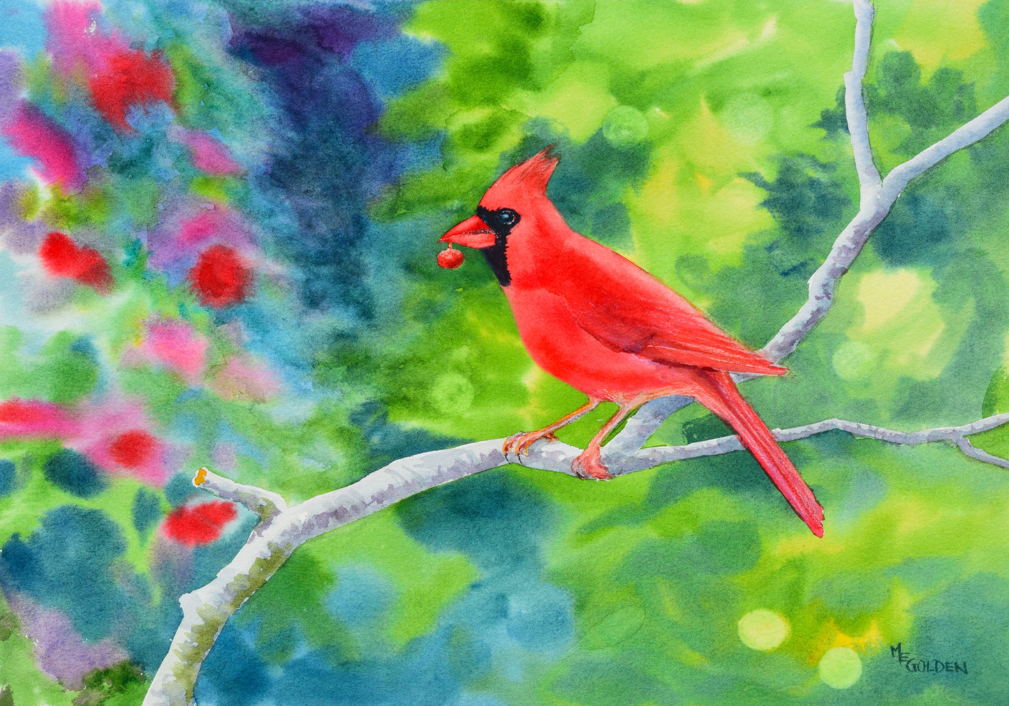 Christmas Cardinal Giclée Print