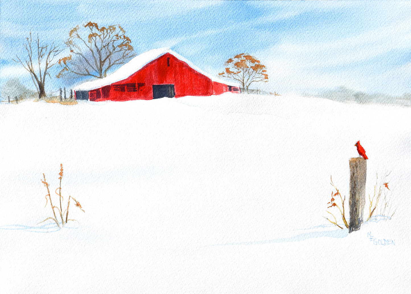 Red Barn Giclée Print