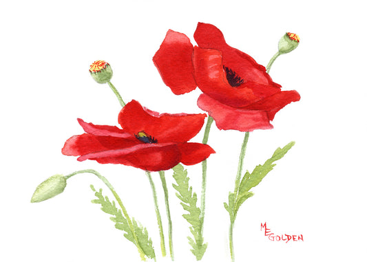 Small Poppies 1 Giclée Print