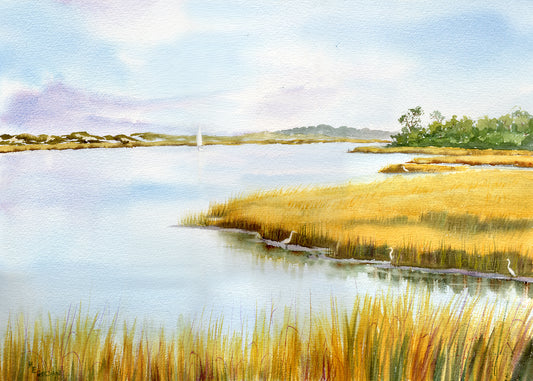 Waterway Sail Giclée Print