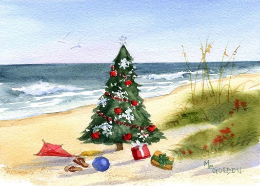 Christmas at the Beach Giclée Print