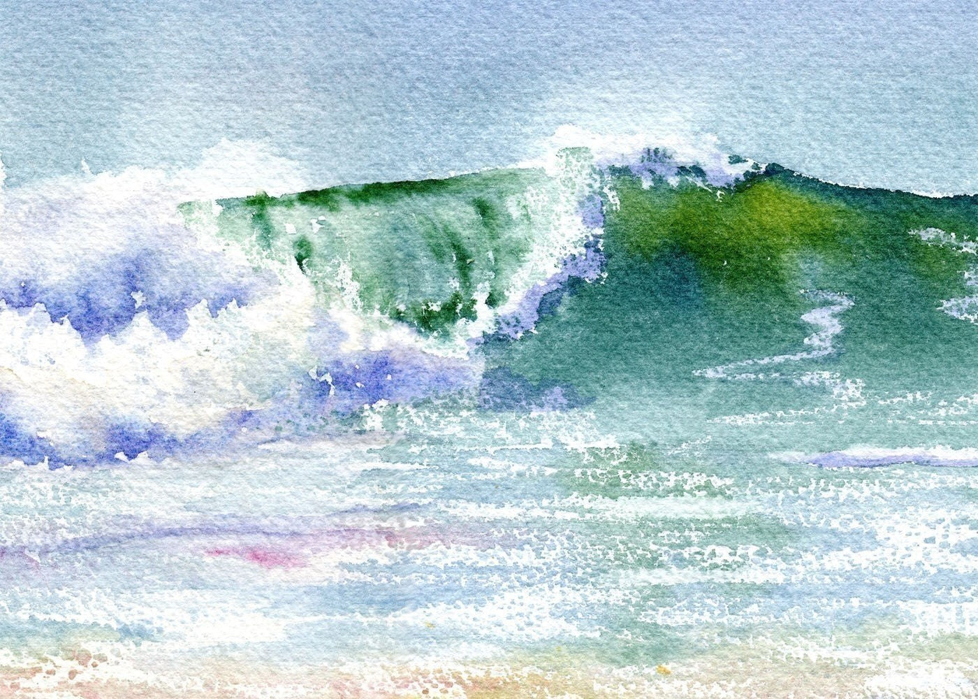 New Wave Seascape with breaking wave Giclée Print