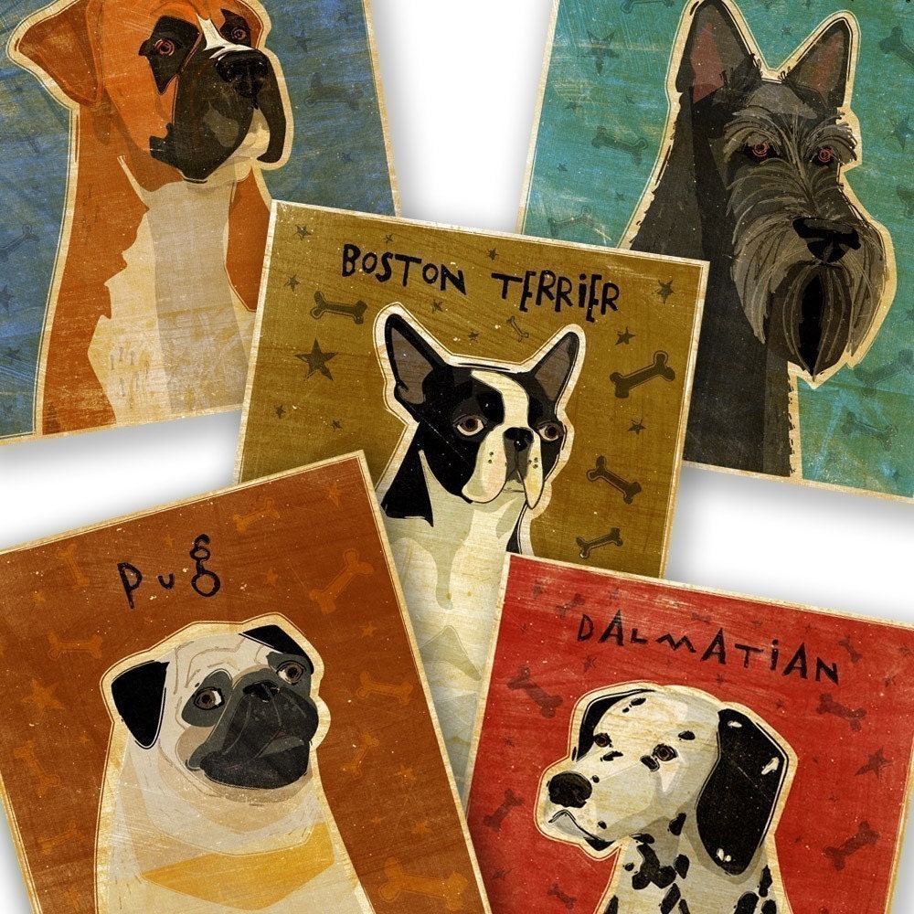 Dog Print - Pick Your Pooch Dog Art Print- 8 in x 10 in