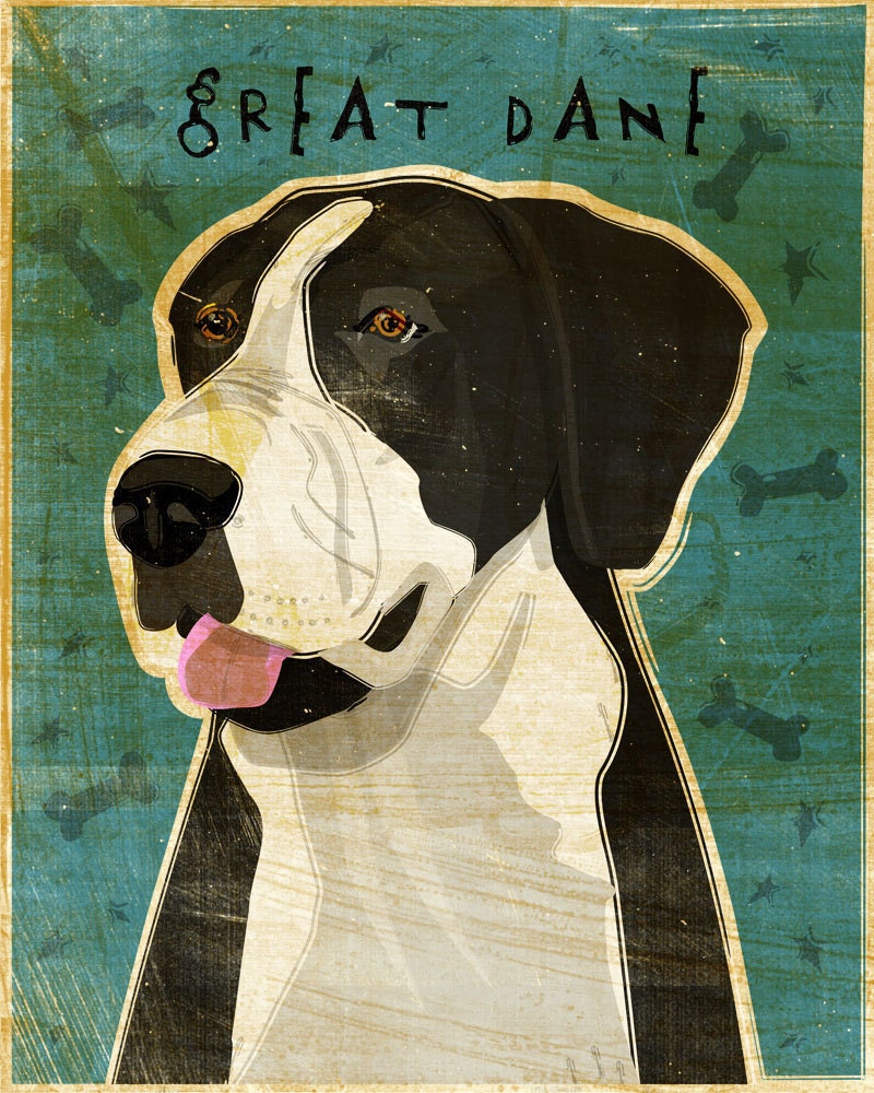 Great Dane (Number 8) - Black Mantle - Print