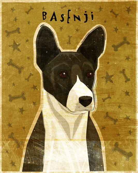 Basenji - Black - Print