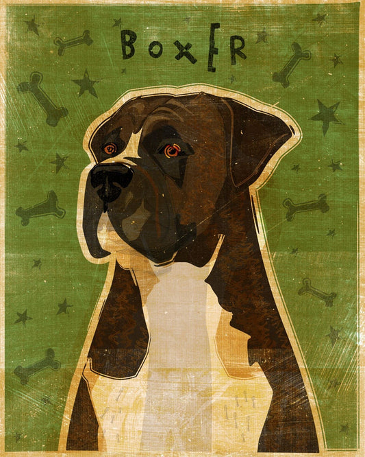 Boxer - Brindle - Print