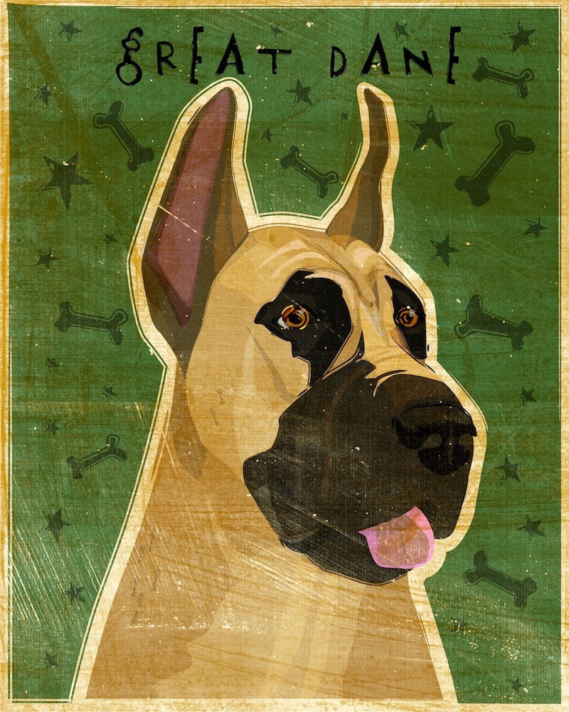 Great Dane - Fawn - Print