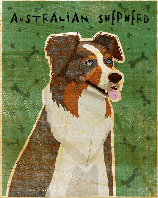 Australian Shepherd - Red Merle - Print