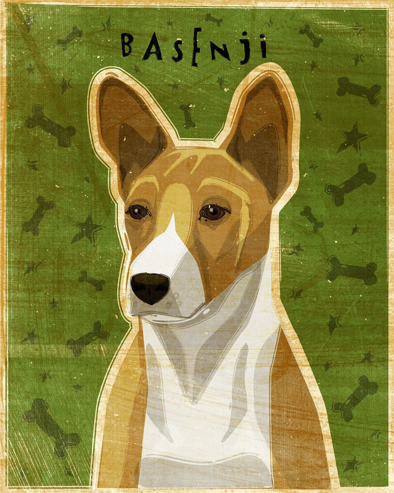 Basenji - Red - Print