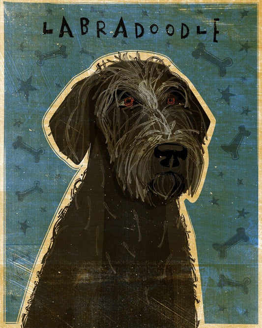 Labradoodle - Black - Print