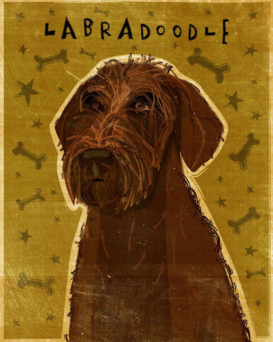 Labradoodle - Chocolate - Print