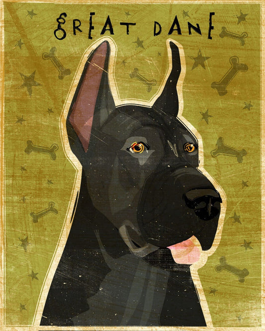 Great Dane (Number 9) - Black - Print