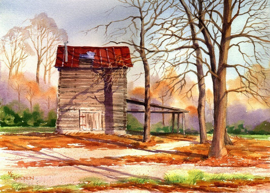 Log Barn Giclée Print