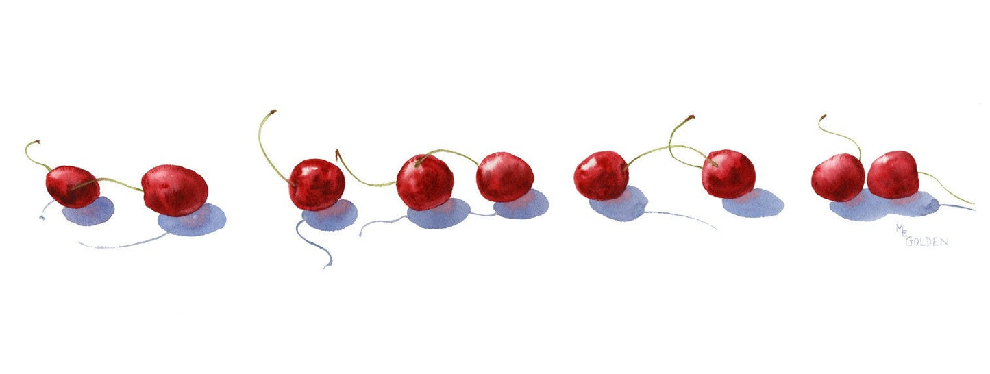 Cherries in a Row Giclée Print